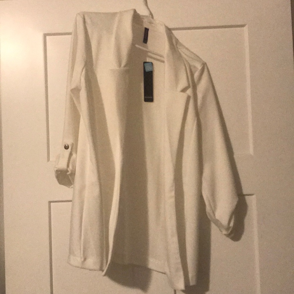 Massini white Roll Tab Jacket